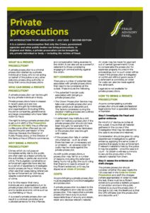 Private Prosecutions (2nd ed) July2020 document cover