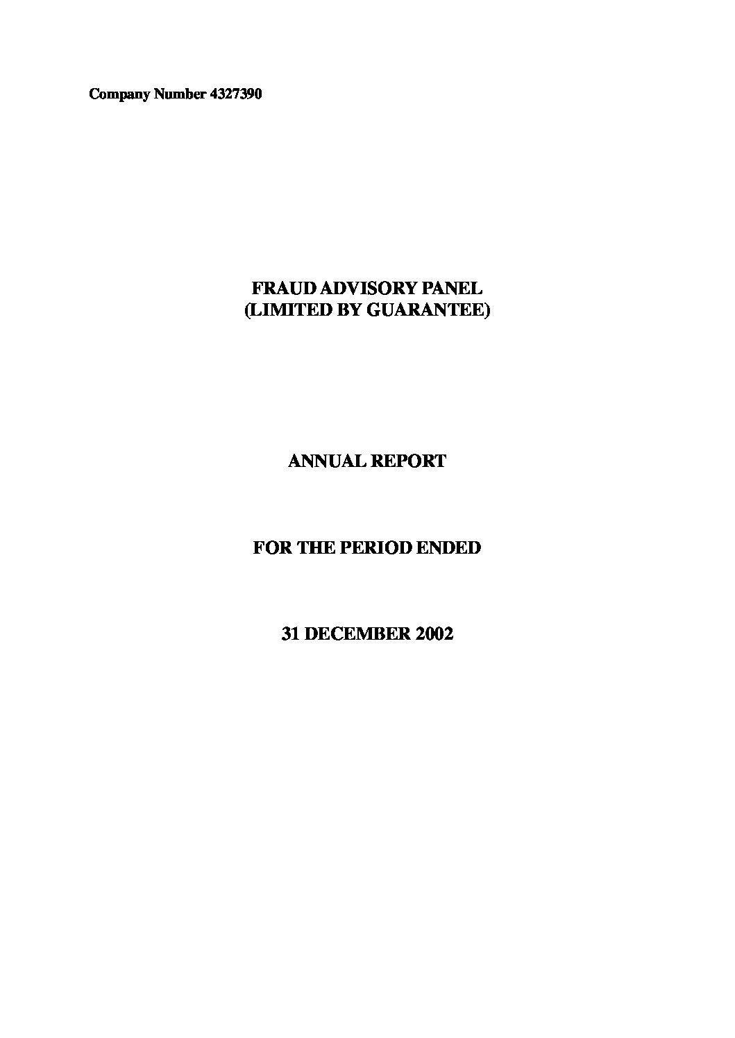Annual Report and Accounts 2002 document cover