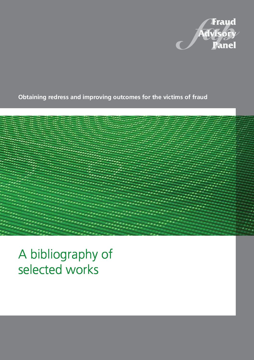 Bibliography of selected works 2012 document cover