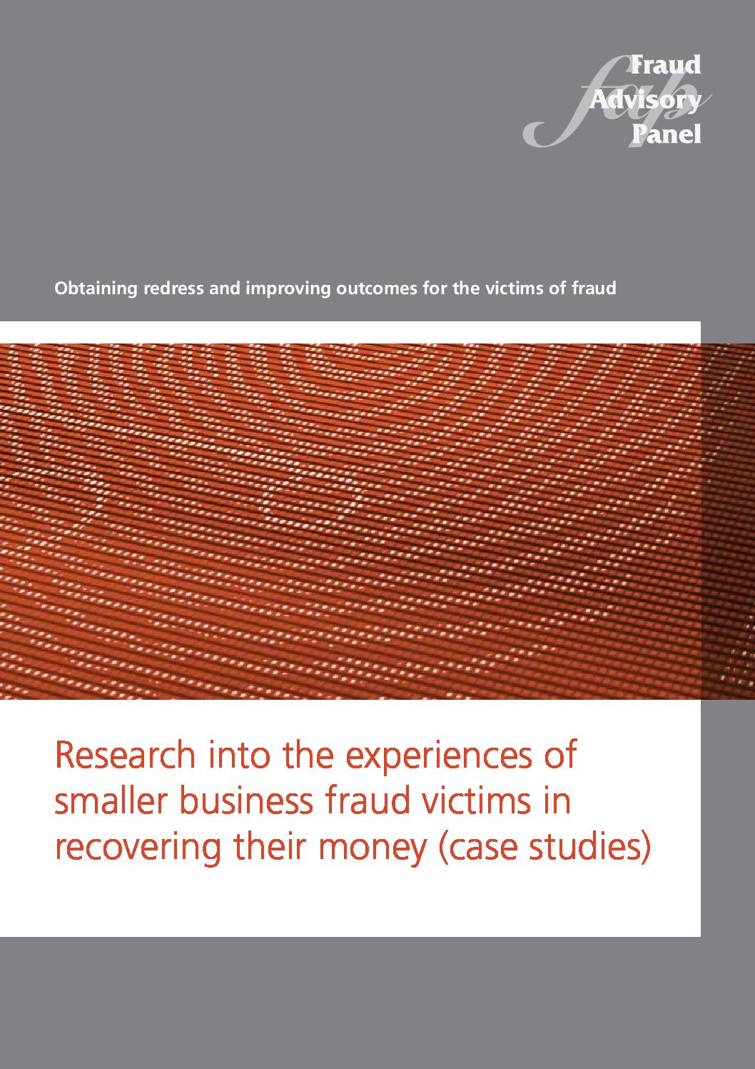 Research into the experiences of smallers businesses 2012 document cover